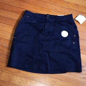 NWT Croft & Barrow Navy Cargo Skort ■ Stretch Fabric -Size 8